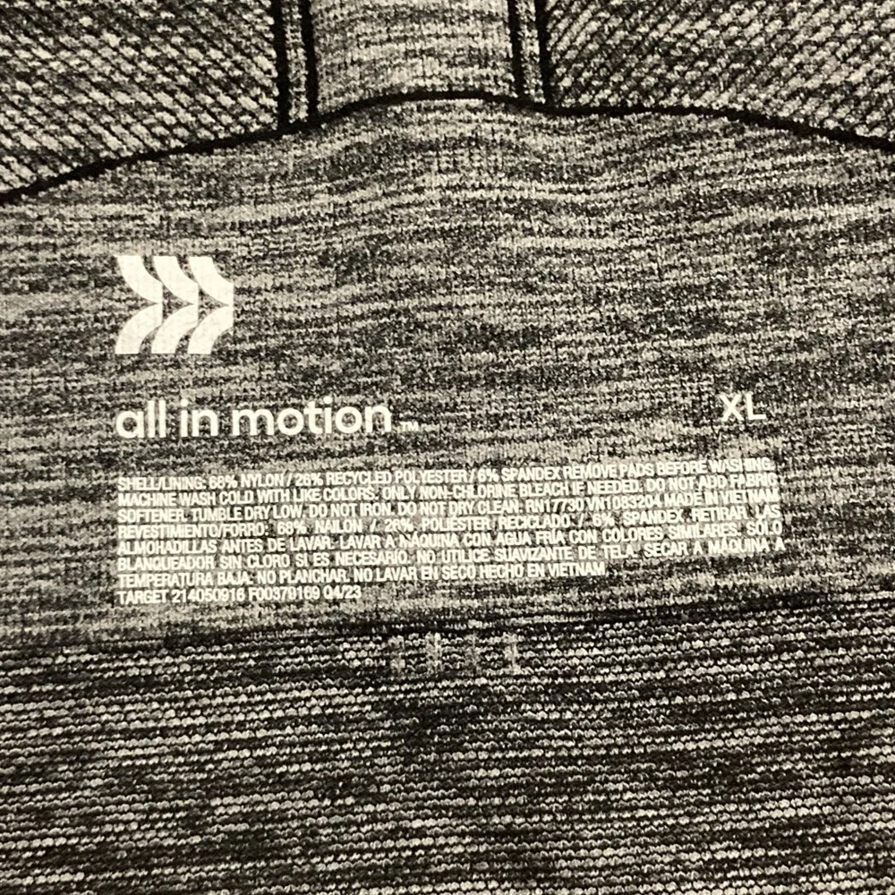 All in Motion Charcoal Sports Bra / Cami - Picture 5 of 7